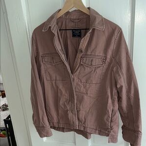 Abercrombie & fitch M cotton shirt jacket mauve